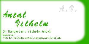 antal vilhelm business card